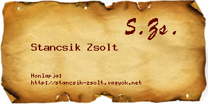Stancsik Zsolt névjegykártya